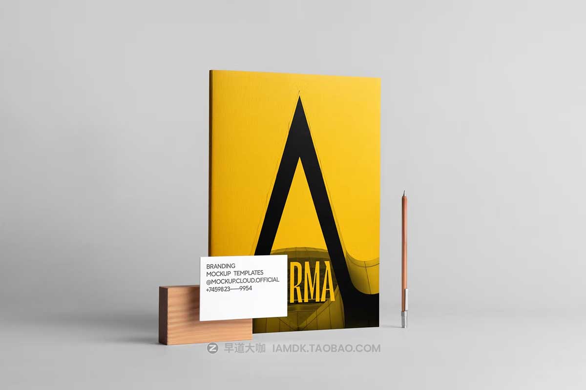 9款时尚简约品牌VI设计画册明信片名片展示效果图PSD样机模板 Forma Branding Mockup Vol. 2插图2
