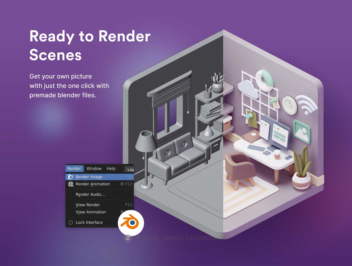 210+款高级质感3D立体工作场景元素图标Icons设计素材包 Cubbies: 3D Workspace Illustrations插图5