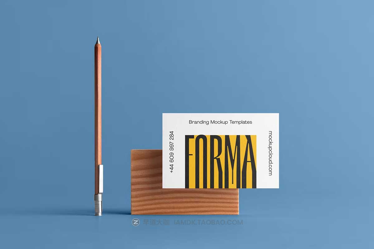 9款时尚简约品牌VI设计画册明信片名片展示效果图PSD样机模板 Forma Branding Mockup Vol. 2插图3