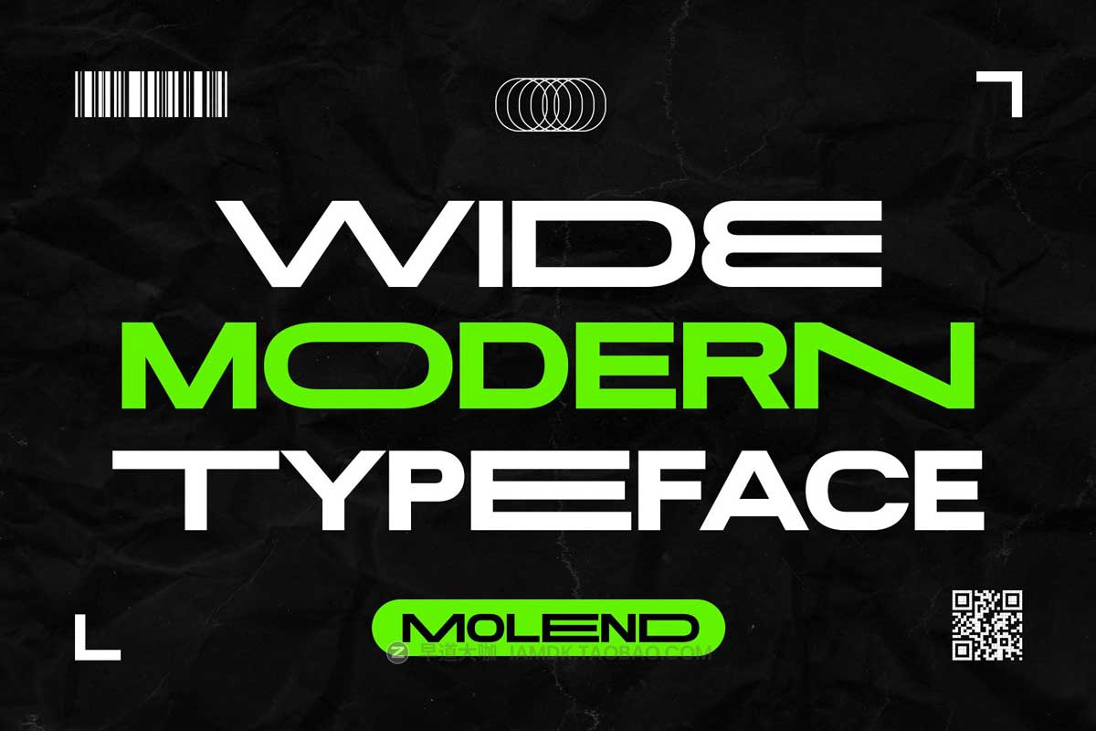 未来派科幻科技实验性几何风PSAI无衬线英文字体安装包素材 Molend – Futuristic Sans插图7