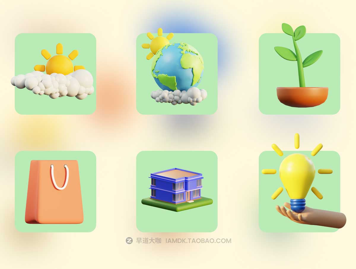 10款高级3D卡通有趣APP界面设计图标Icons设计素材包 3D Icons for your next projects插图6