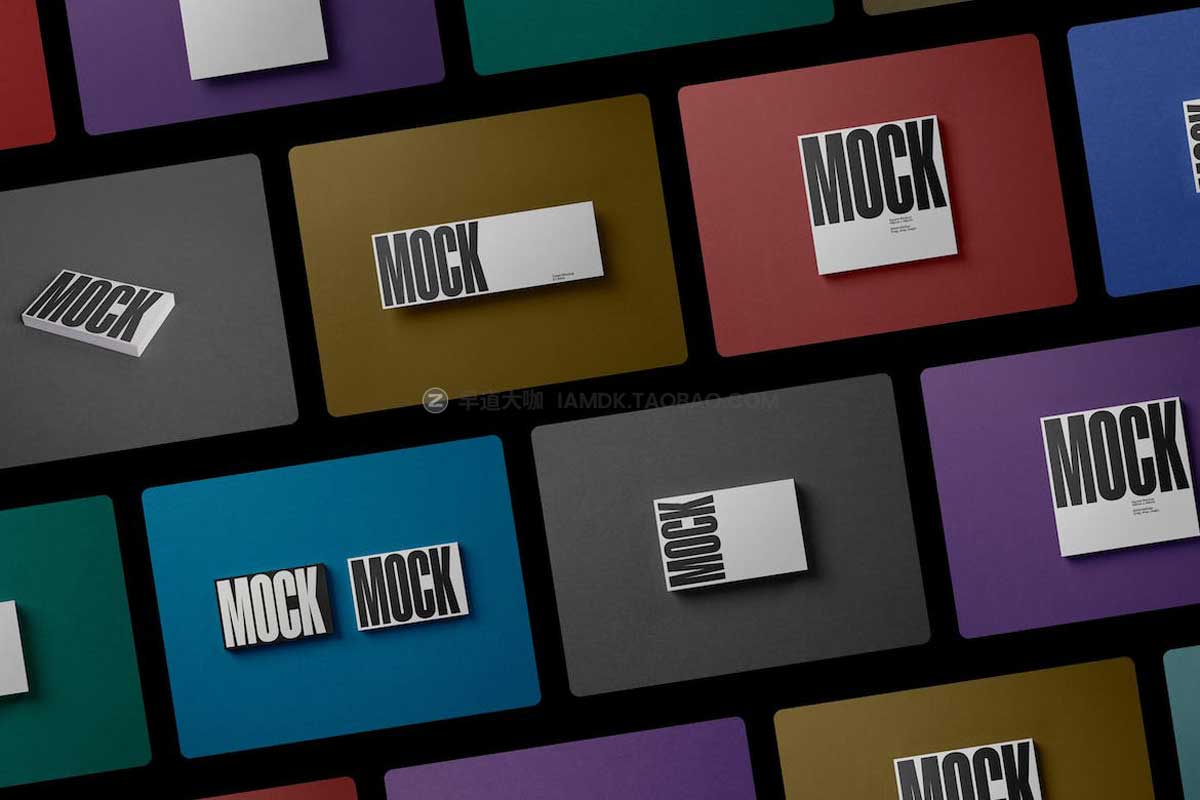 6款逼真品牌Vi设计名片海报卡片票证设计PS智能贴图样机模板 Branding Stationery Mockup PSD Bundle ‘Purp’插图2
