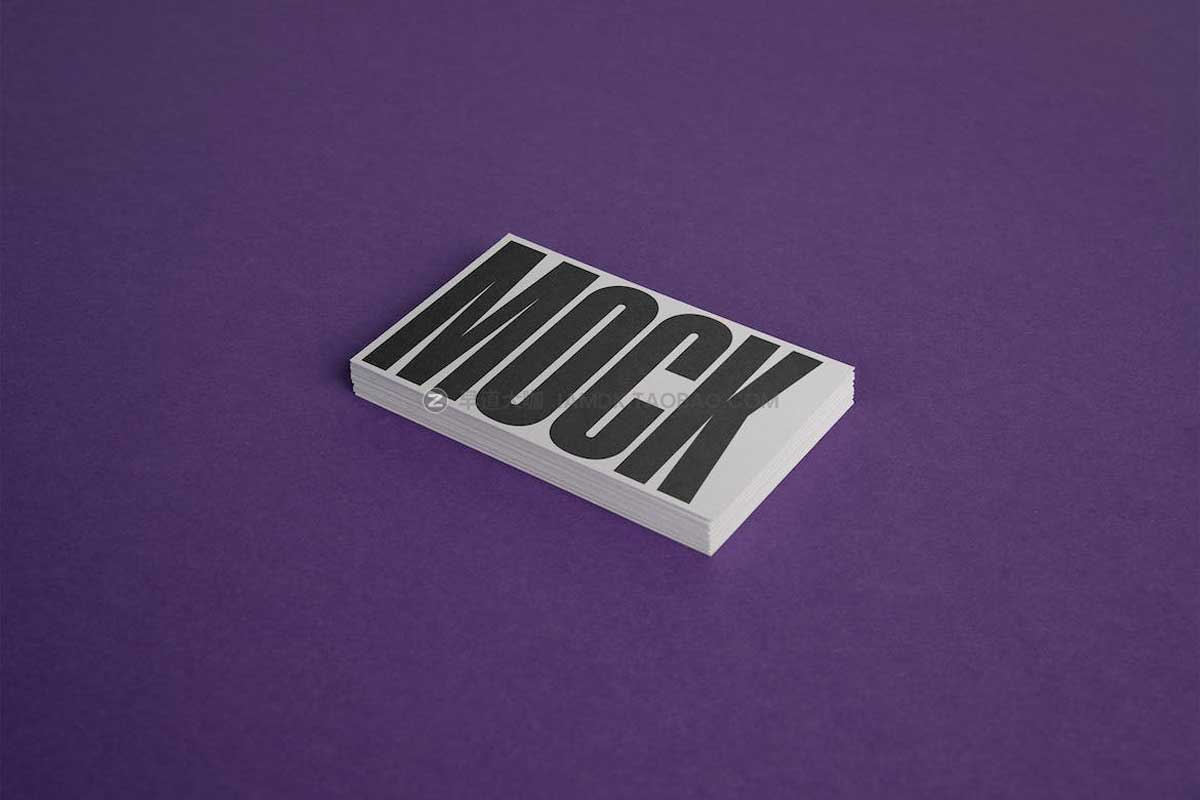 6款逼真品牌Vi设计名片海报卡片票证设计PS智能贴图样机模板 Branding Stationery Mockup PSD Bundle ‘Purp’插图3