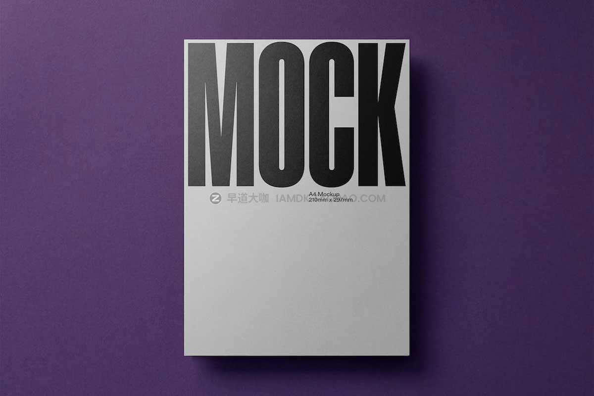 6款逼真品牌Vi设计名片海报卡片票证设计PS智能贴图样机模板 Branding Stationery Mockup PSD Bundle ‘Purp’插图5
