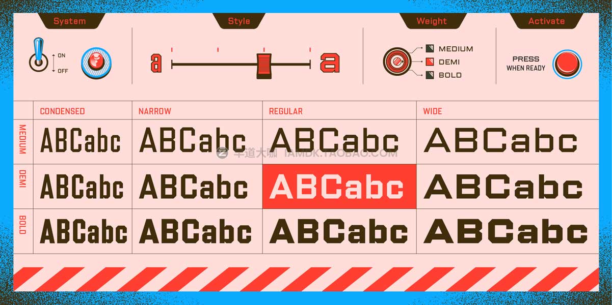 24款未来复古科幻太空斜角工业几何风PSAI英文字体安装包 Shuttleblock Font Family插图6
