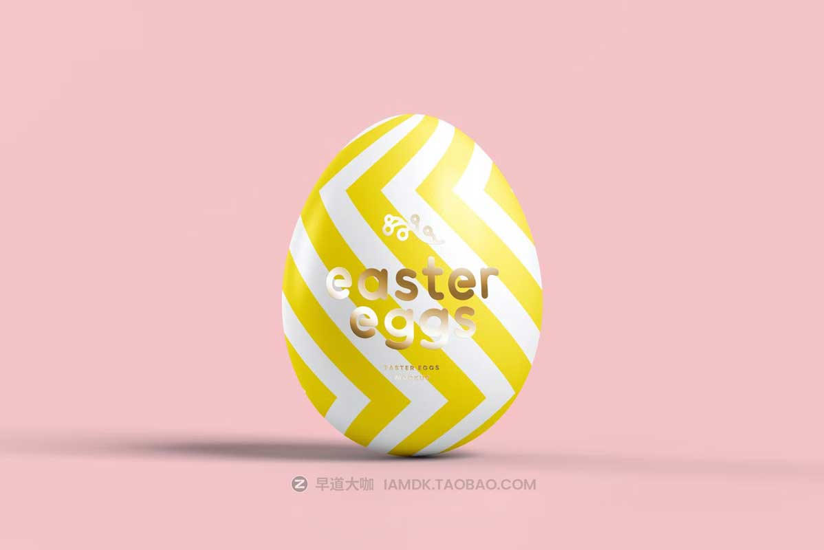 6款逼真复活节节日派对抽奖彩蛋设计PS智能贴图样机模板素材 Easter Eggs Mock-up插图6