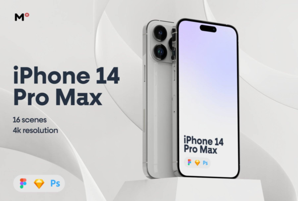 16款逼真APP界面设计苹果iPhone 14 Pro手机屏幕演示样机模板素材包 Collection iPhone 14 Pro Max Mockups