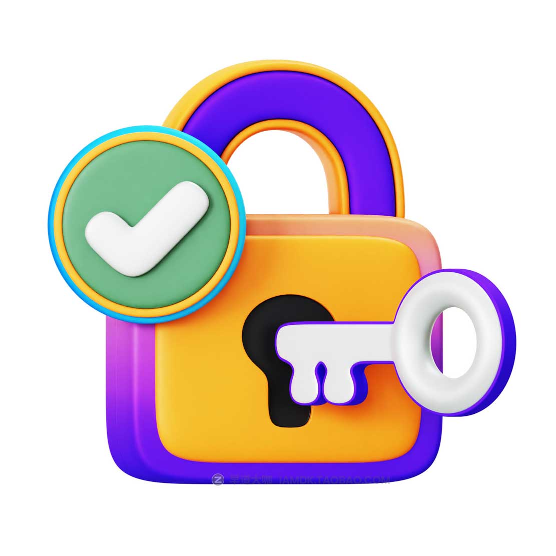 20款3D卡通互联网科技网络安全插画插图图标Icons设计素材合集 Cyber Security 3D Icon Pack插图5
