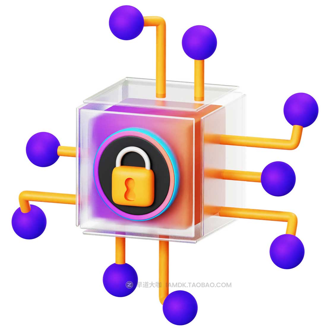 20款3D卡通互联网科技网络安全插画插图图标Icons设计素材合集 Cyber Security 3D Icon Pack插图21