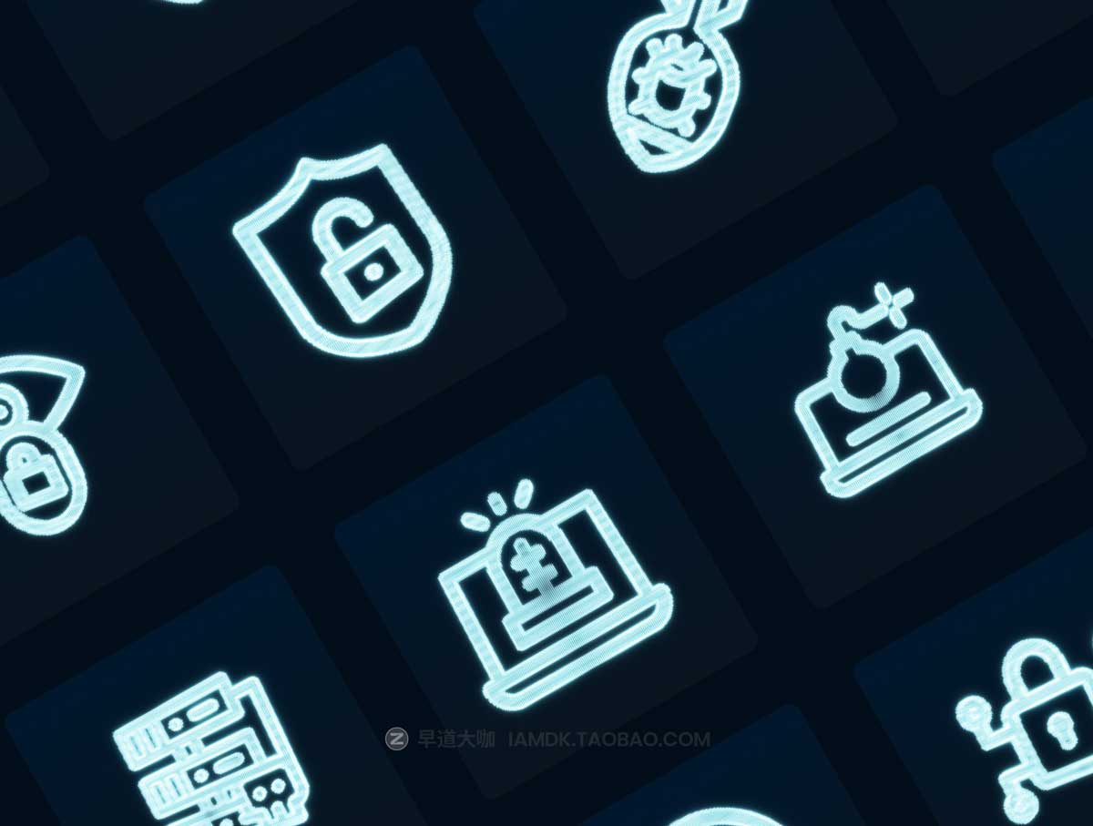 30款像素风网络安全互联网科技3D图标Icons设计素材合集 Cyber-Tec | Cyber Security 3D Icon Pack插图4