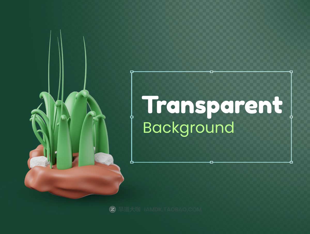 20款绿色环保植物树木绿植插图3D图标Icons设计素材合集 3D Nature Icon Pack插图1