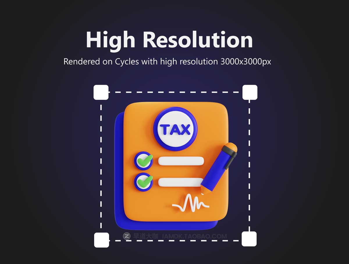 20款卡通趣味税务税收插画插图3D图标Icons设计素材合集 Tax 3D Icon Set插图2