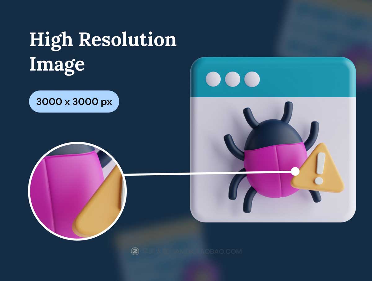 20个3D网络安全互联网科技插图图标Icons设计素材合集 Cyber Security 3D Icon Set插图2