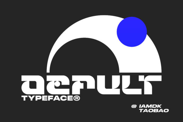 未来科幻赛博朋克几何工业风英文字体安装包PSAI设计素材 DEFULT Typeface