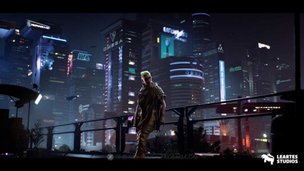 UE模型 2080年未来科幻赛博朋克游戏武器人物城市街道场景模型设计素材 Unreal Engine Marketplace – Cyberpunk Gigapack