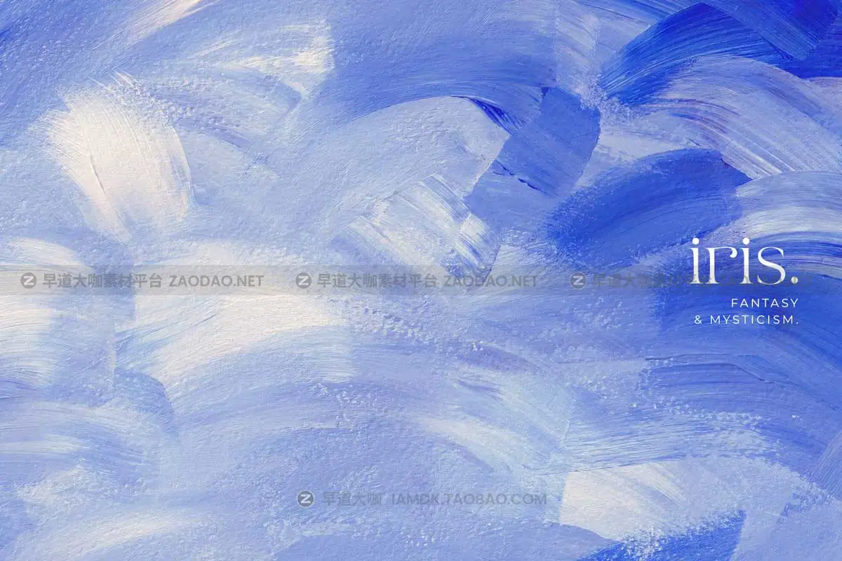30款高级蓝紫色丙烯酸涂料油漆纹理肌理抽象手绘艺术背景图片设计素材 Hand Painted Background Collection插图1