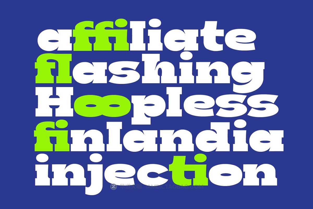 80年代复古卡通趣味儿童海报标题设计PROCREATE英文西文PSAI字体包 Boldie Slab Font Width插图9