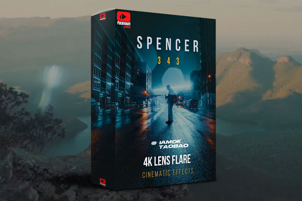 343组唯美梦幻电影效果镜头光晕影视叠加4K视频素材包 Paramount Motion – SPENCER Lens Flare 4K插图