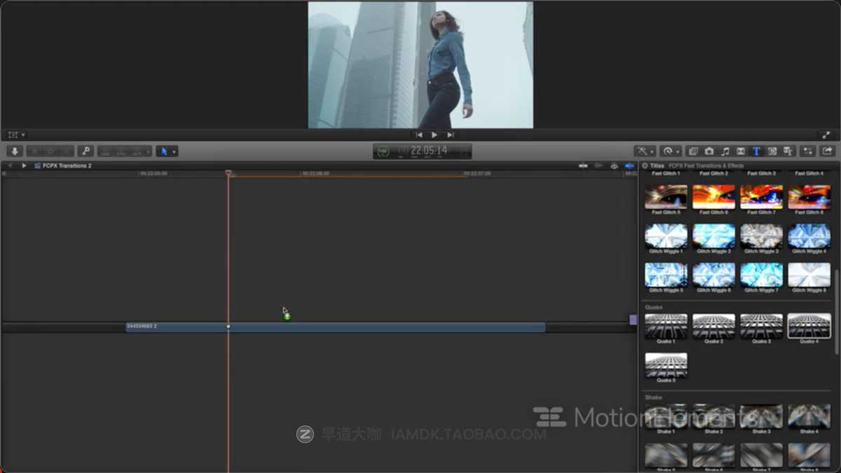 Fcpx插件 90组抖动摇晃旋转模糊损坏干扰故障翻转视频转场特效预设 MotionElements – FCPX Fast Transitions & Effects插图10