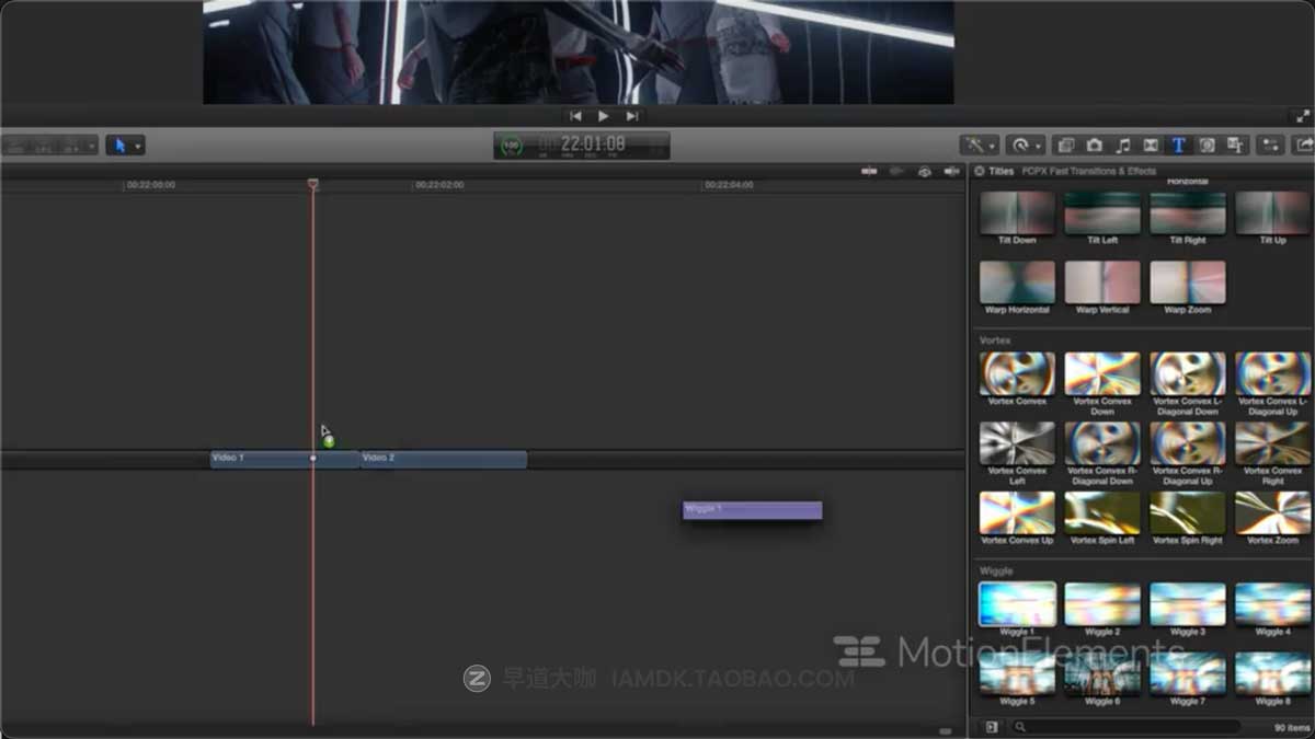 Fcpx插件 90组抖动摇晃旋转模糊损坏干扰故障翻转视频转场特效预设 MotionElements – FCPX Fast Transitions & Effects插图11