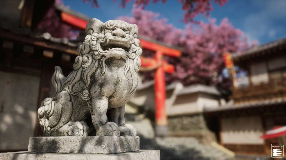 UE模型 复古封建社会日本和风城市寺庙楼阁建筑3D素材包 Unreal Engine – Feudal Japan Megapack插图2