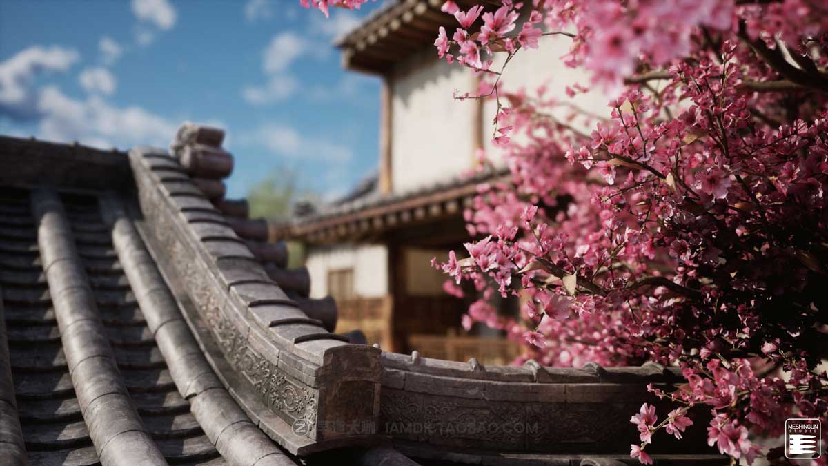 UE模型 复古封建社会日本和风城市寺庙楼阁建筑3D素材包 Unreal Engine – Feudal Japan Megapack插图6