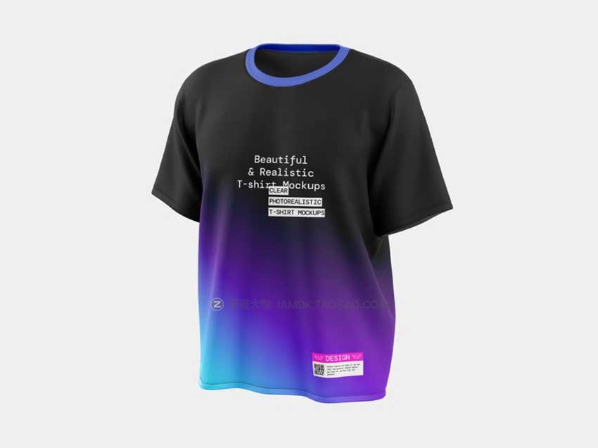 32款潮牌街头嘻哈服饰T恤半袖图案展示贴图样机PSD设计素材 T-Shirt Mockups插图26