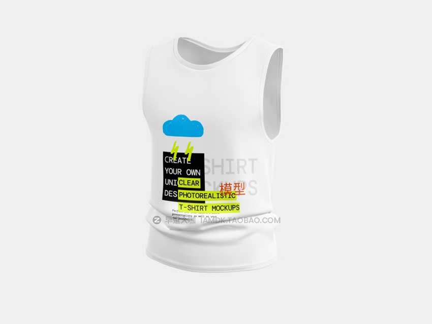 32款潮牌街头嘻哈服饰T恤半袖图案展示贴图样机PSD设计素材 T-Shirt Mockups插图21