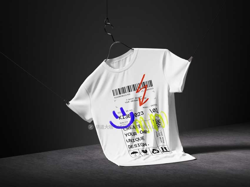 32款潮牌街头嘻哈服饰T恤半袖图案展示贴图样机PSD设计素材 T-Shirt Mockups插图29