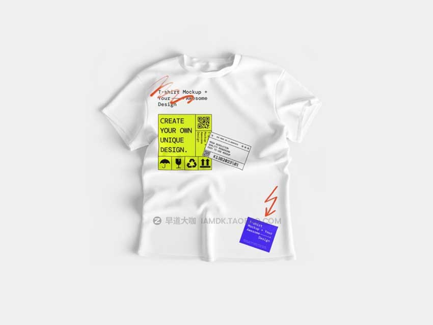 32款潮牌街头嘻哈服饰T恤半袖图案展示贴图样机PSD设计素材 T-Shirt Mockups插图19