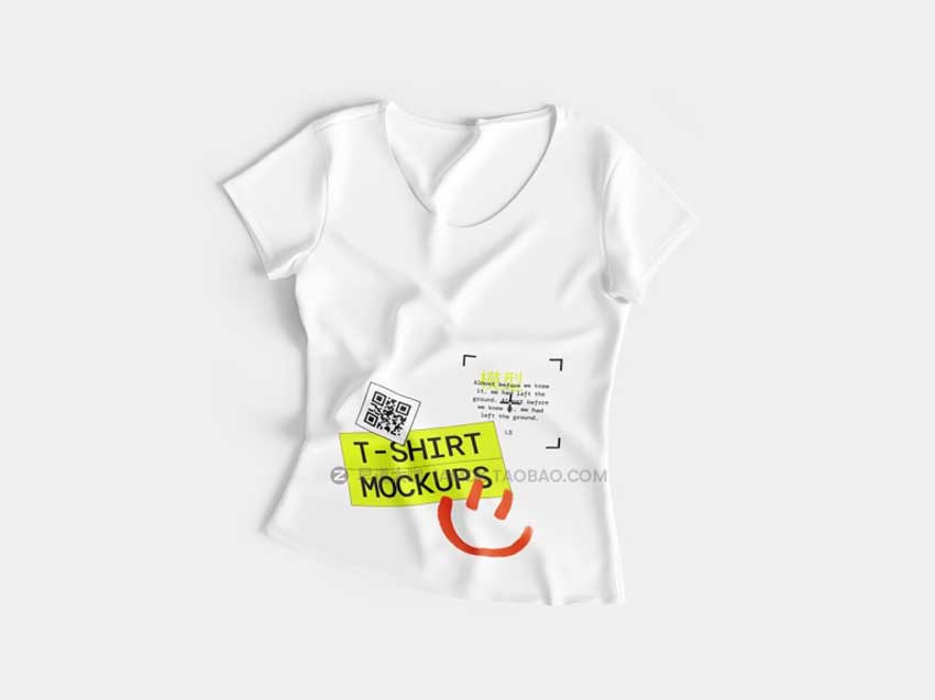 32款潮牌街头嘻哈服饰T恤半袖图案展示贴图样机PSD设计素材 T-Shirt Mockups插图13