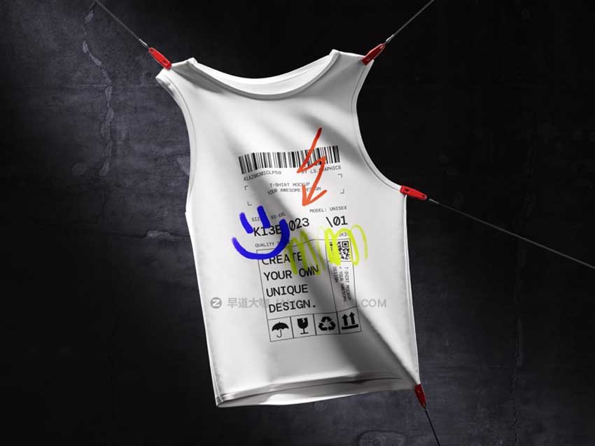 32款潮牌街头嘻哈服饰T恤半袖图案展示贴图样机PSD设计素材 T-Shirt Mockups插图24