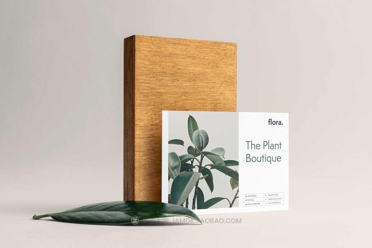 8款时尚优雅品牌VI设计名片信纸信封展示效果图PSD样机模板素材 Flora Branding Mockup Vol. 1插图2