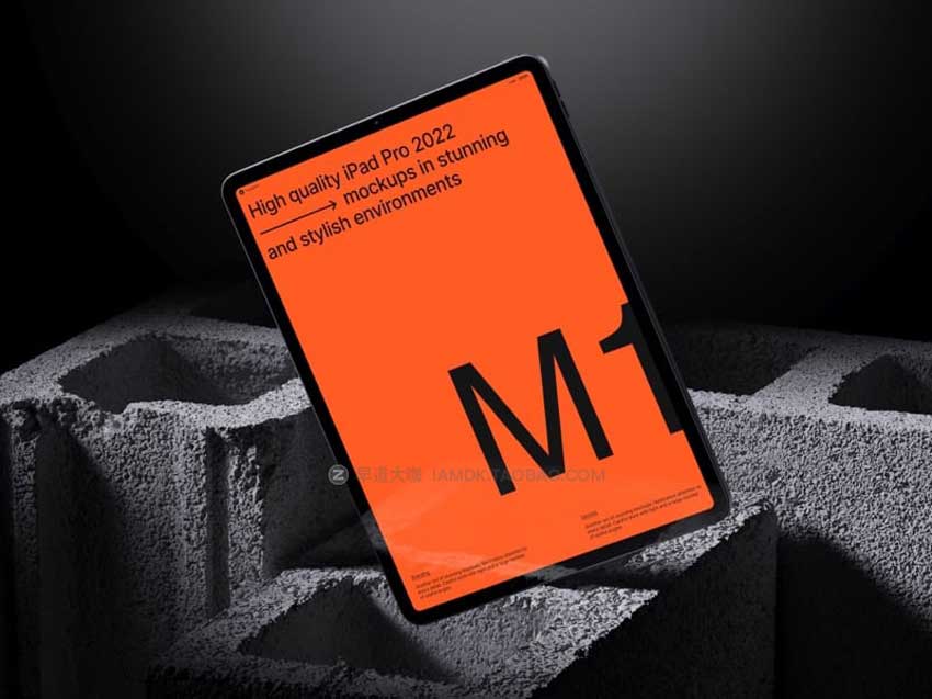 15款高级黑化风iPad Pro平板电脑设计作品展示贴图PS样机模板素材 D-Mockups: iPad Pro插图2