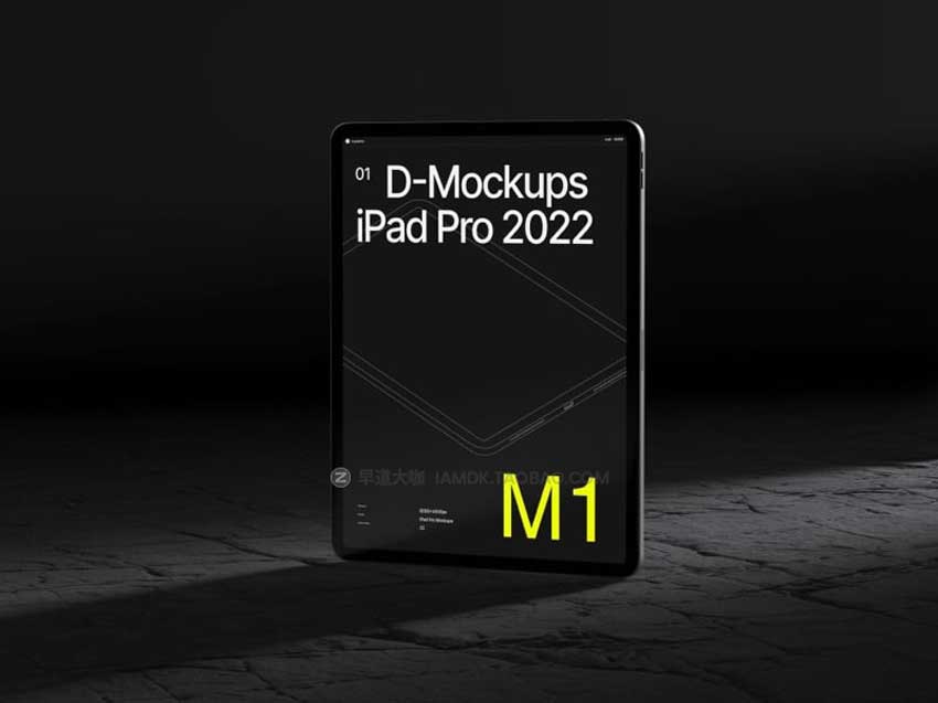 15款高级黑化风iPad Pro平板电脑设计作品展示贴图PS样机模板素材 D-Mockups: iPad Pro插图5