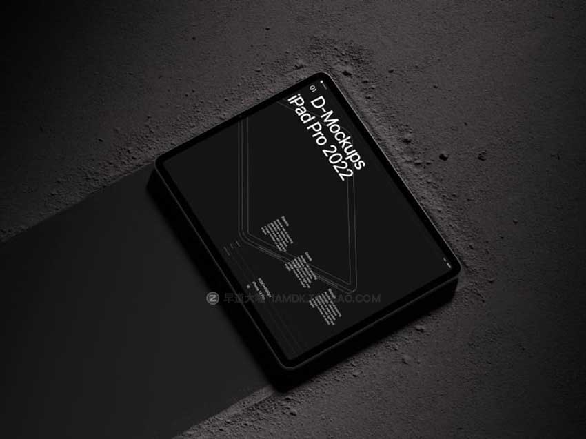 15款高级黑化风iPad Pro平板电脑设计作品展示贴图PS样机模板素材 D-Mockups: iPad Pro插图9