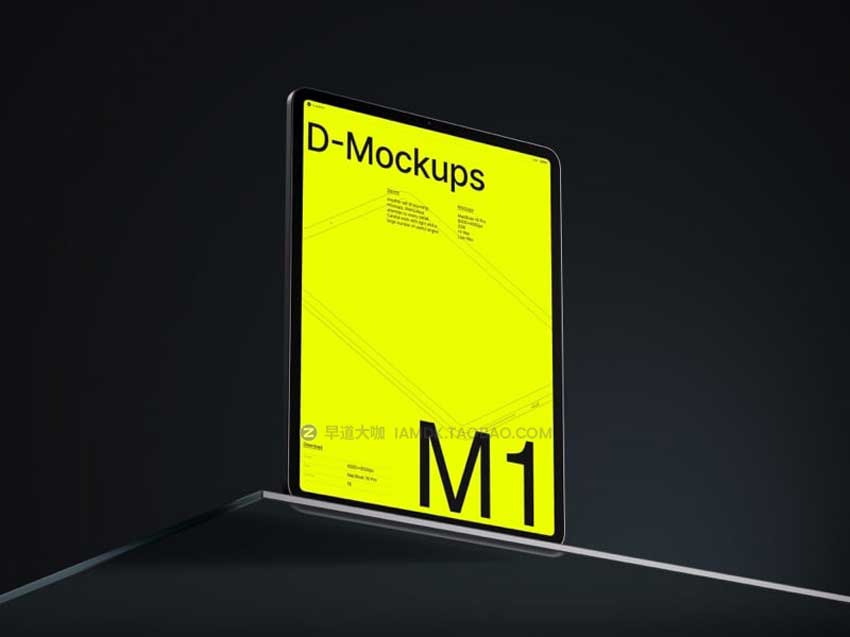 15款高级黑化风iPad Pro平板电脑设计作品展示贴图PS样机模板素材 D-Mockups: iPad Pro插图10
