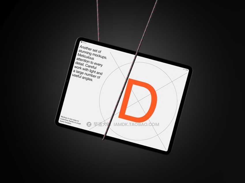 15款高级黑化风iPad Pro平板电脑设计作品展示贴图PS样机模板素材 D-Mockups: iPad Pro插图12