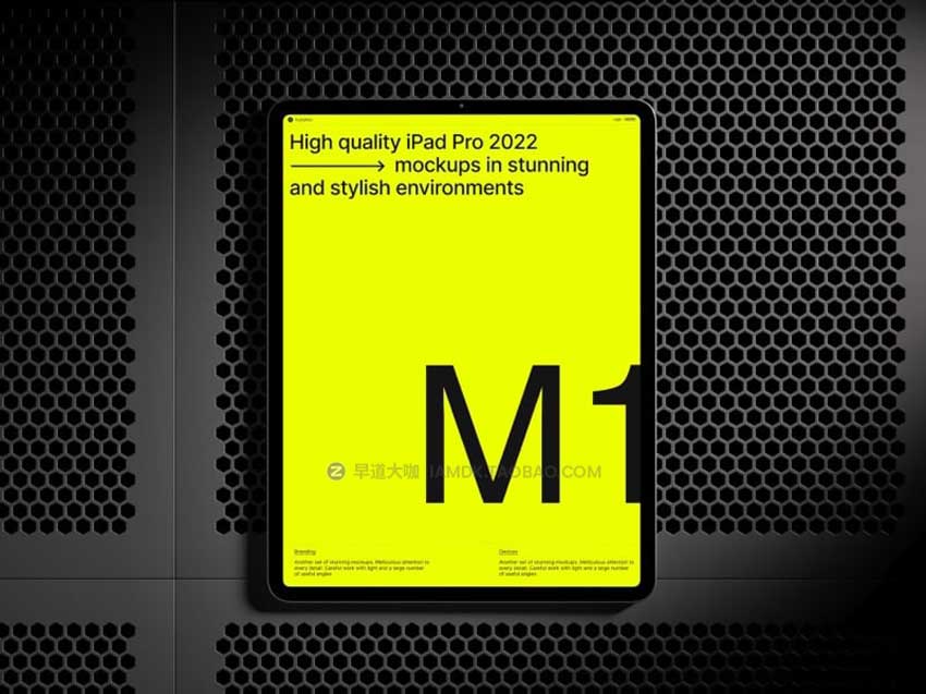 15款高级黑化风iPad Pro平板电脑设计作品展示贴图PS样机模板素材 D-Mockups: iPad Pro插图14