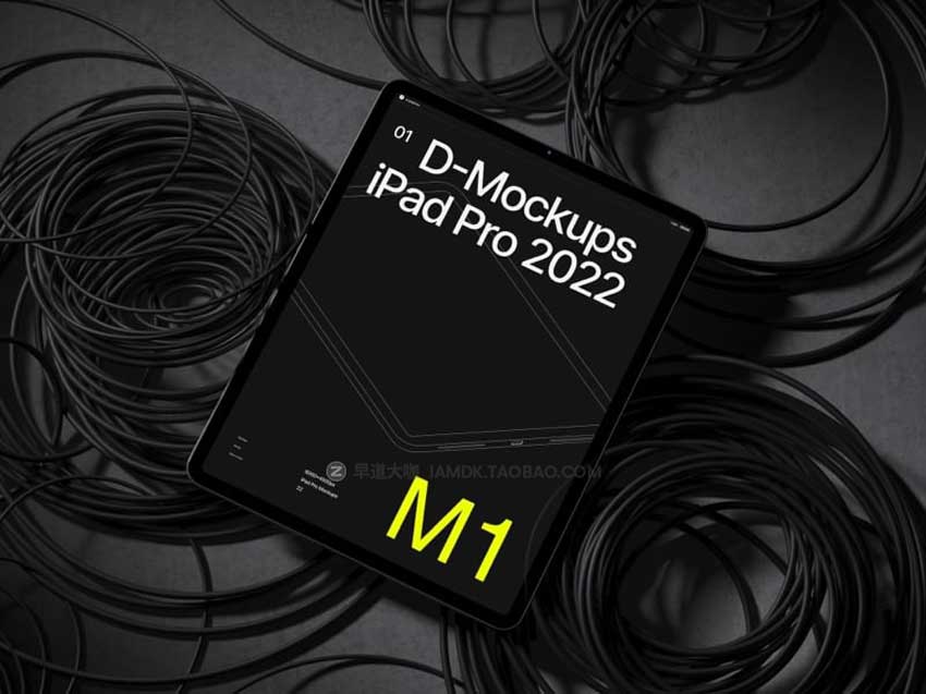 15款高级黑化风iPad Pro平板电脑设计作品展示贴图PS样机模板素材 D-Mockups: iPad Pro插图15