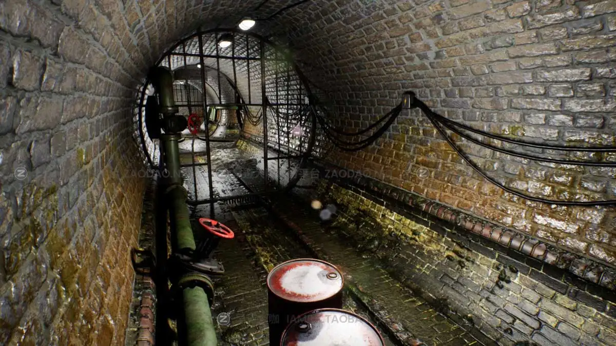 UE模型 废弃地下水道排水道隧道3D游戏场景素材 Abandoned Sewer插图4