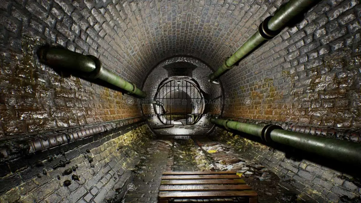 UE模型 废弃地下水道排水道隧道3D游戏场景素材 Abandoned Sewer插图7