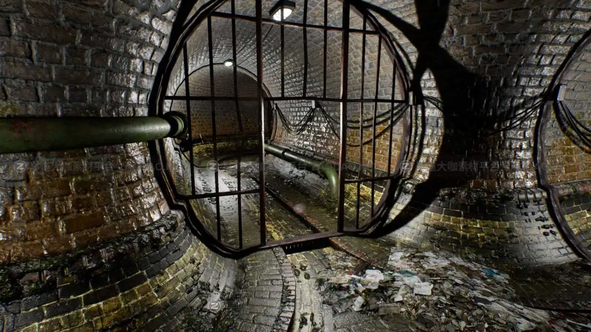 UE模型 废弃地下水道排水道隧道3D游戏场景素材 Abandoned Sewer插图9