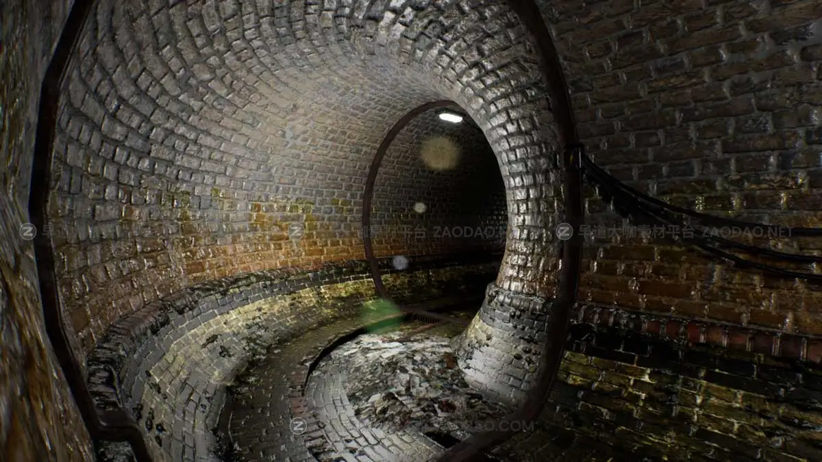 UE模型 废弃地下水道排水道隧道3D游戏场景素材 Abandoned Sewer插图13