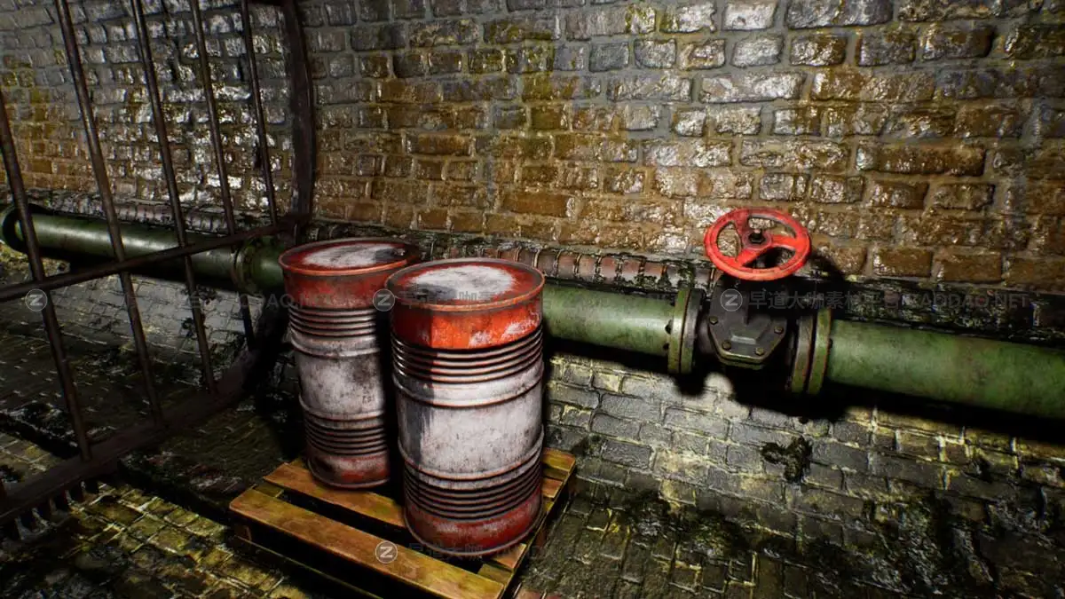 UE模型 废弃地下水道排水道隧道3D游戏场景素材 Abandoned Sewer插图16