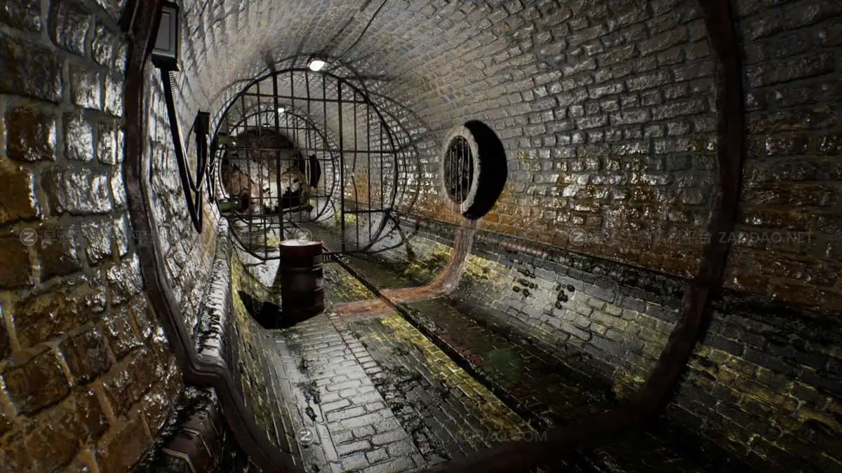 UE模型 废弃地下水道排水道隧道3D游戏场景素材 Abandoned Sewer插图18