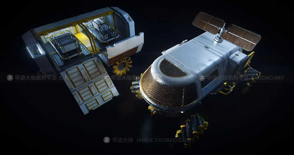 未来科幻银河系宇宙外星基地城市建筑模型MAX/BLEND/OBJ/FBX/UE格式 Kitbash3D – Mission to Minerva插图11