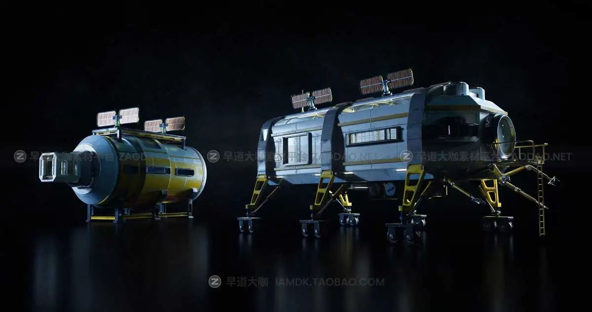 未来科幻银河系宇宙外星基地城市建筑模型MAX/BLEND/OBJ/FBX/UE格式 Kitbash3D – Mission to Minerva插图21