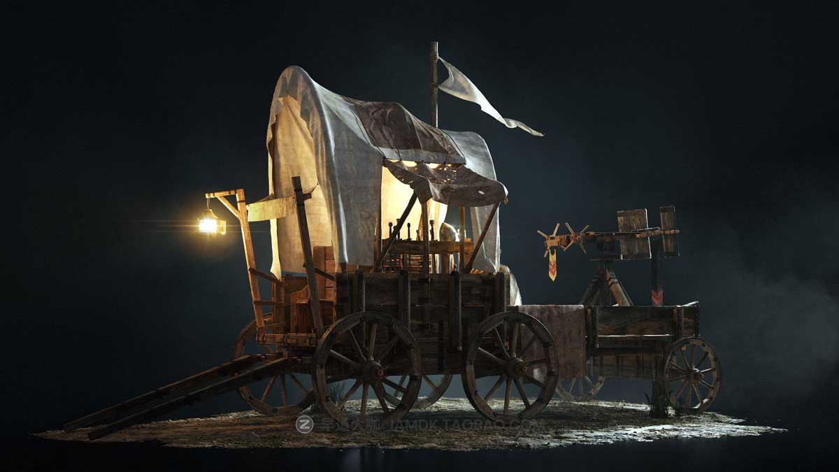 中世纪史诗战争攻城器械房子城堡建筑3D模型C4D/3DS MAX/Blender/FBX/OBJ/UE格式 KitBash3D – Medieval Siege插图3