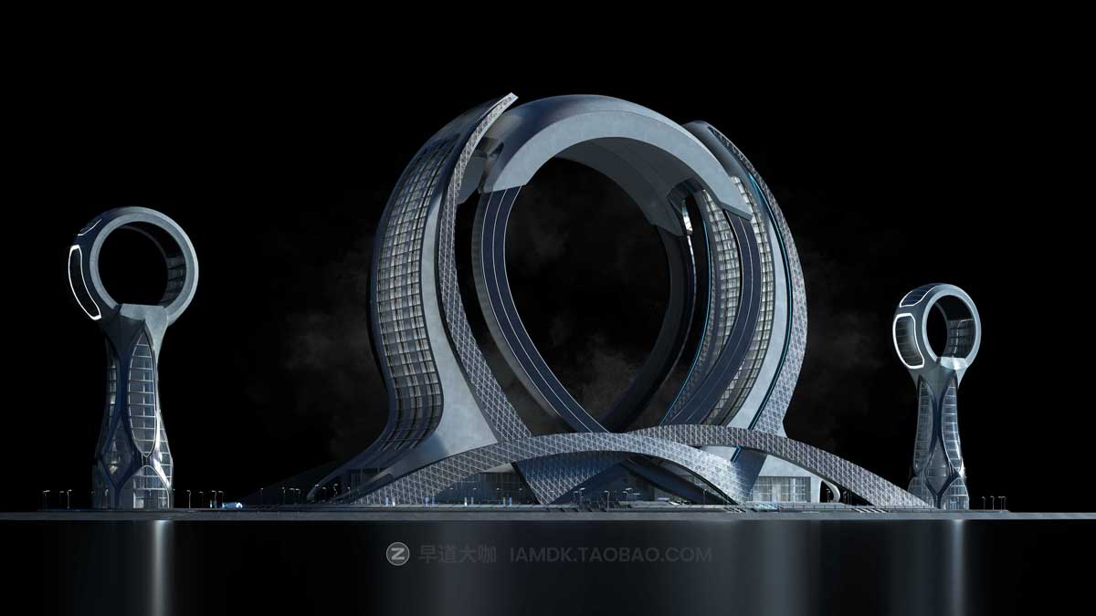 未来科幻楼房建筑城市3D模型 C4D/Blender/MAX/Maya/FBX/OBJ/UE等 KitBash3D – OASIS插图4
